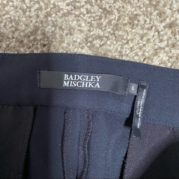 Badgley Mischka Womens Skinny Pants Size 6 Black Stretch Zipper Pockets - Picture 5 of 5